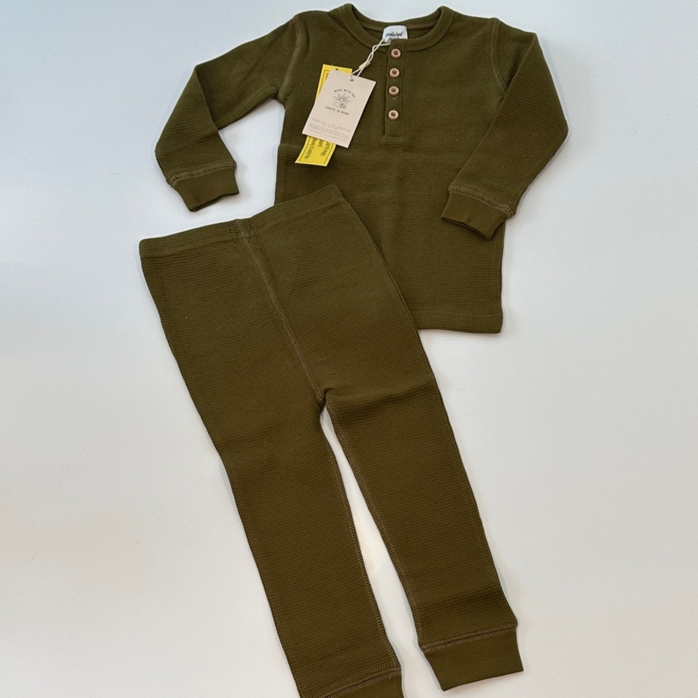 Organic Cotton Waffle Knit‎ Pajama Set